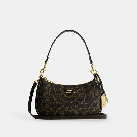 Coach Handbags - Coach Outlet Teri Shoulder Bag In Loved Signature Canvas With Charms
